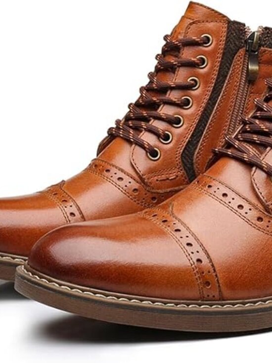 Men’s Chelsea & Chukka Style Leather Ankle Boots – Stylish Comfortable Zip-Up main image 2